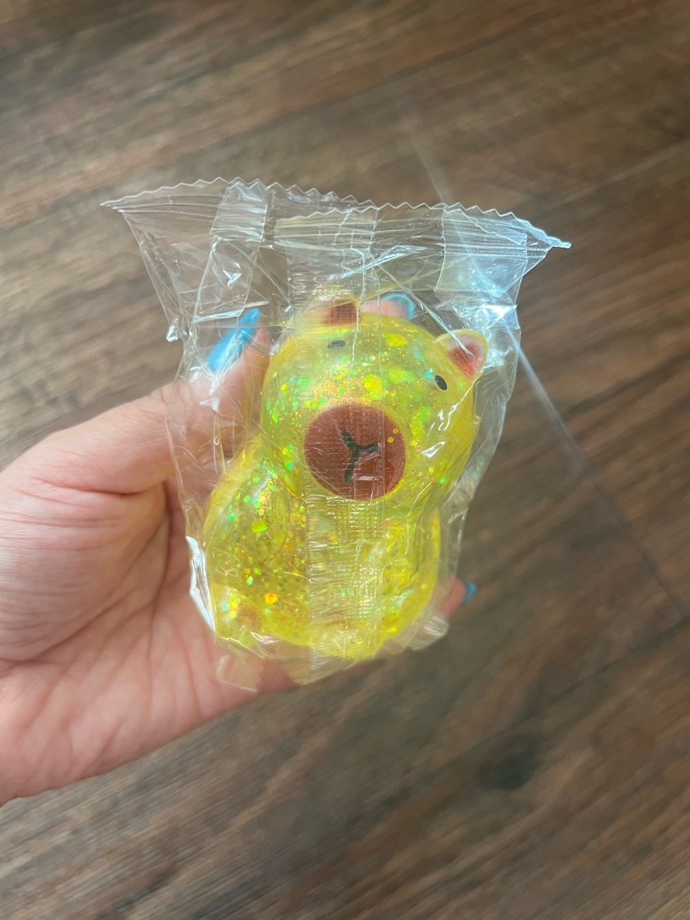Glitter Yellow Groundhog Squishy | Slow Rising | Stress Relief Toy | New Sealed